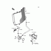 Схема узла: Масляный охладитель для Kawasaki ZX1400 ZZR1400 ABS