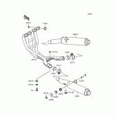Схема вузла: Вихлопна система для Kawasaki ZX400 ZZR400