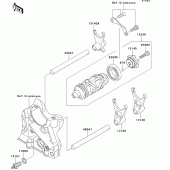 Схема вузла: Gear change drum/shift fork(s) для Kawasaki ZR750 Z750