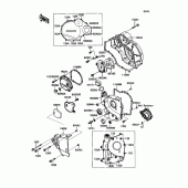 Схема узла: Крышка двигателя для Kawasaki ZX1100 Ninja ZX-11