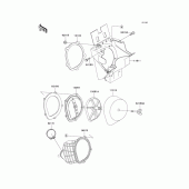 Схема вузла: Повітряний фільтр для Kawasaki KX125