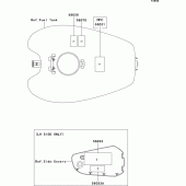 Схема вузла: Інформаційні наклейки для Kawasaki VN1500 VN1500 Mean Streak