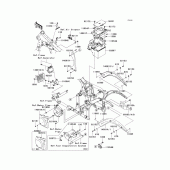 Схема вузла: Frame fittings(1/2) для Kawasaki VN900 Vulcan 900 Custom