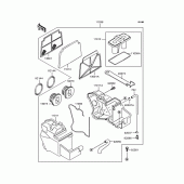 Схема вузла: Повітряний фільтр Kawasaki EX250 ZZR250