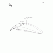 Схема вузла: Інформаційні наклейки для Kawasaki KX450 KX450F