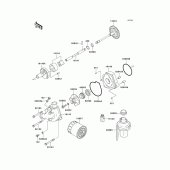 Схема узла: Масляный насос & Масляный фильтр для Kawasaki ZX600 Ninja ZX-6