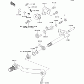 Схема вузла: Перемикач передач для Kawasaki KX250/KX252 KX250F