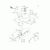 Схема вузла: Fuel tank(1/2) для Kawasaki KLE500