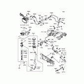 Схема узла: Задний тормозной цилиндр для Kawasaki ZX1400 ZZR1400 ABS