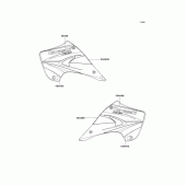 Схема узла: Наклейки для Kawasaki KX250/ KX252 KX250