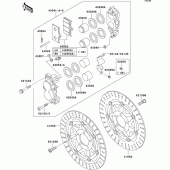 Схема вузла: Переднє гальмо для Kawasaki ZX600 ZZ-R600