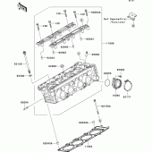Схема узла: Головка цилиндра для Kawasaki ZR750 Z750S