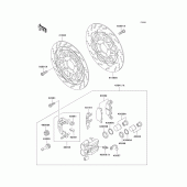 Схема вузла: Front caliper для Kawasaki ZR750 Zephyr