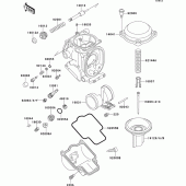 Схема узла: Карбюратор parts(1/2) для Kawasaki ZX750 ZXR750