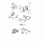 Схема вузла: Decals(blue/white) для Kawasaki KL650 KLR650