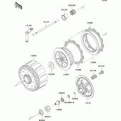 Схема вузла: Зчеплення для Kawasaki KX250/ KX252 KX250