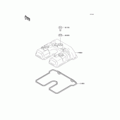 Схема вузла: Клапанна кришка для Kawasaki KLX250 KLX250SF