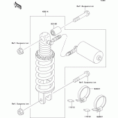 Схема вузла: Амортизатор для Kawasaki ZX750 ZXR750R