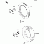 Схема вузла: Шина для Kawasaki VN750 VN750 Twin