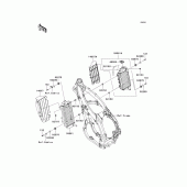 Схема вузла: Радіатор для Kawasaki KX450 KX450F