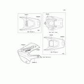 Схема вузла: Інформаційні наклейки для Kawasaki KX65