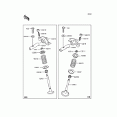 Схема вузла: Рокер & Клапан для Kawasaki BN125 Eliminator