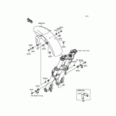 Схема вузла: Переднє крило для Kawasaki EX400 Ninja 400R ABS