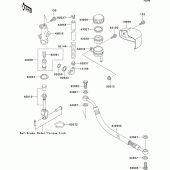 Схема узла: Задний тормозной цилиндр для Kawasaki VN1500 VN1500 Classic