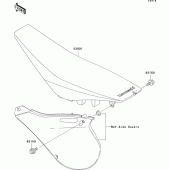 Схема вузла: Сидіння для Kawasaki KX250/ KX252 KX250