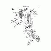 Схема вузла: Підвіска/задній амортизатор для Kawasaki ZX1000 Ninja H2R