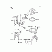 Схема вузла: Панель приладів для Kawasaki BJ250 250TR