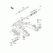 Схема вузла: Задній важіль (Маятник) для Kawasaki ZR1100 Zephyr 1100RS
