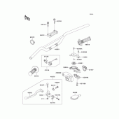 Схема узла: Руль & Пульт управления рулевой для Kawasaki KX250/ KX252 KX250