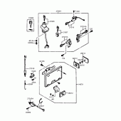 Схема вузла: Замок запалювання для Kawasaki ZX900 GPZ900R