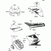 Схема узла: Decal(ebony/red) для Kawasaki ZX1100 ZZ-R1100