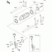 Схема вузла: Gear change drum/shift fork(s) для Kawasaki ZX1200 Ninja ZX-12R