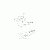 Схема узла: Наклейки для Kawasaki KLE500