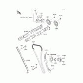 Схема узла: Распредвал & Цепь ГРМ & Натяжитель для Kawasaki ZX1000 Ninja ZX-10R