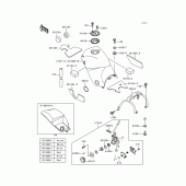 Схема вузла: Паливний бак(1/2) для Kawasaki KLE500