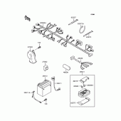 Схема вузла: Електроустаткування для Kawasaki BJ250 Estrella RS