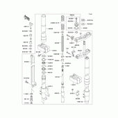 Схема узла: Передняя вилка(1/2)(kx500-e1) для Kawasaki KX500