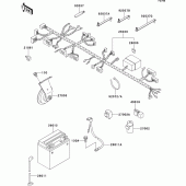 Схема вузла: Електроустаткування для Kawasaki ER500 ER-5