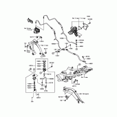 Схема узла: Задний тормозной цилиндр для Kawasaki ER650 Z650 ABS