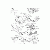 Схема вузла: Бічна кришка\захист ланцюга для Kawasaki BX250 NINJA 250SL