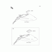 Схема узла: Информационные наклейки для Kawasaki KLX140 KLX140L