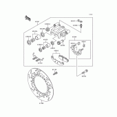 Схема узла: Передний тормоз для Kawasaki EX250 Ninja 250
