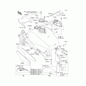 Схема вузла: Fuel tank(1/4) для Kawasaki VN1600 VN1600 Mean Streak