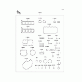 Схема узла: Gasket kit(1/2) для Kawasaki ZX1100 Ninja ZX-11