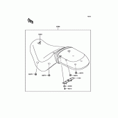 Схема вузла: Сидіння для Kawasaki VN900 Vulcan 900 Classic