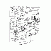 Схема узла: Карбюратор для Kawasaki ZR1200 ZRX1200R